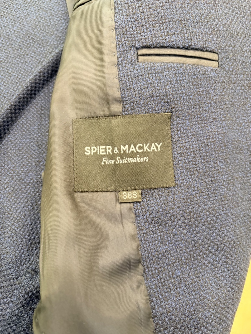 Spier and Mackay Navy Hopsack Sport Coat - Picture 3 of 5
